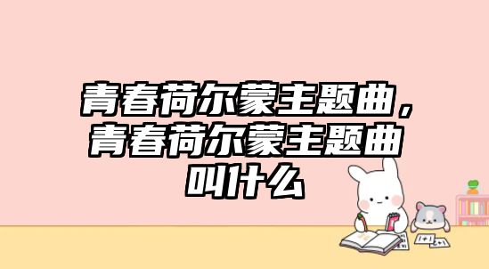 青春荷爾蒙主題曲，青春荷爾蒙主題曲叫什么